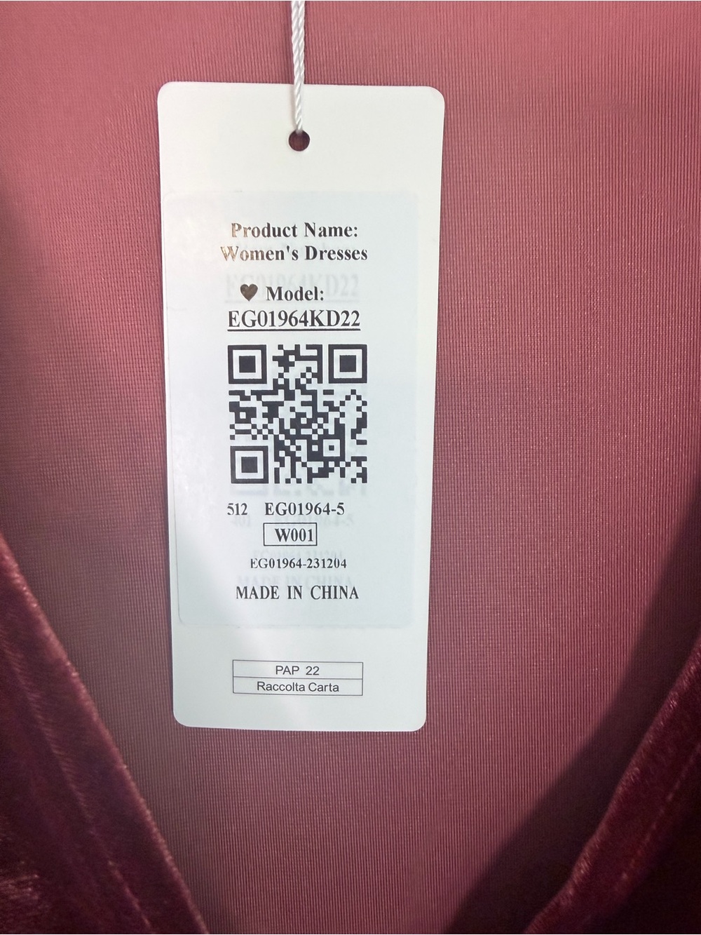 EVER-PRETTY Brick Red Velvet Wrap MIDI Dress Faux Wrap Wedding Size 22 NWT - Picture 8 of 8